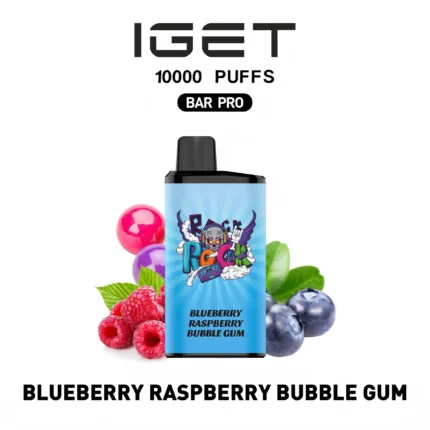 IGET BAR PRO 10000 Blueberry raspberry bubble gum Disposable Vape Australia