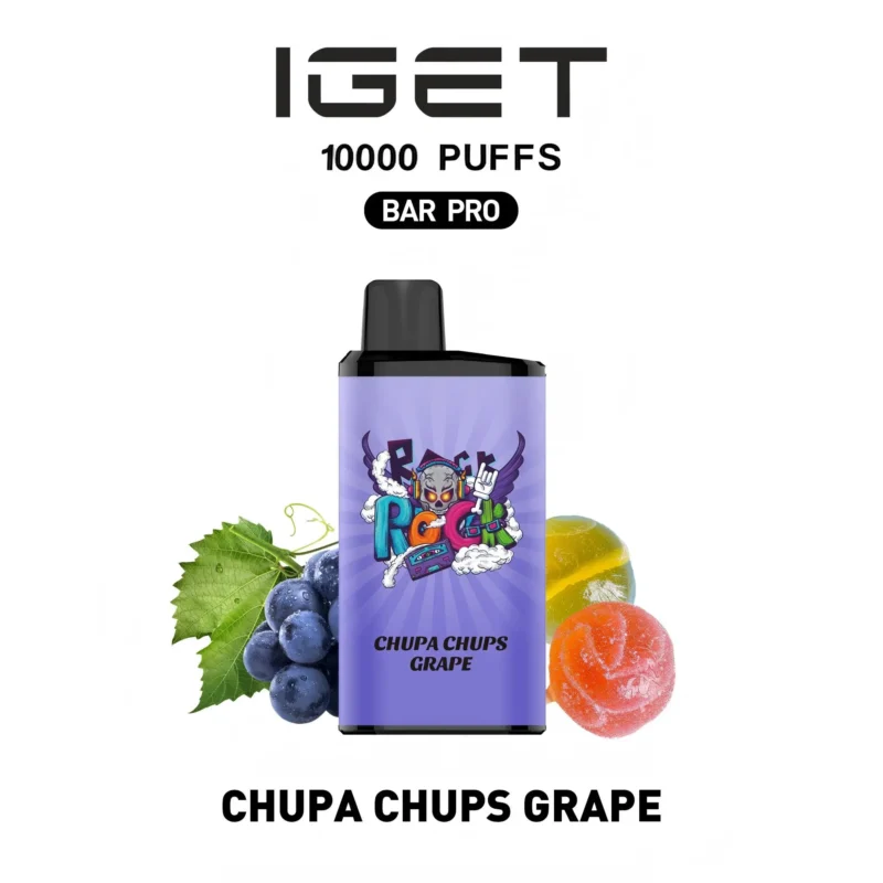 IGET BAR PRO 10000 Chupa chups grape Disposable Vape Australia