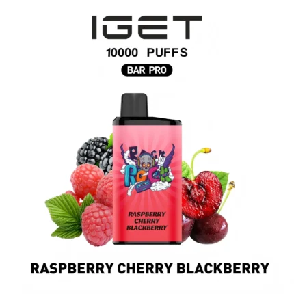IGET BAR PRO 10000 Raspberry Cherry blackberry Disposable Vape Australia
