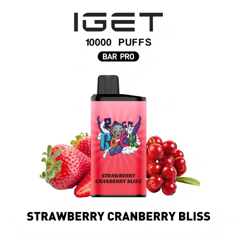 IGET BAR PRO 10000 Strawberry cranberry bliss Disposable Vape Australia