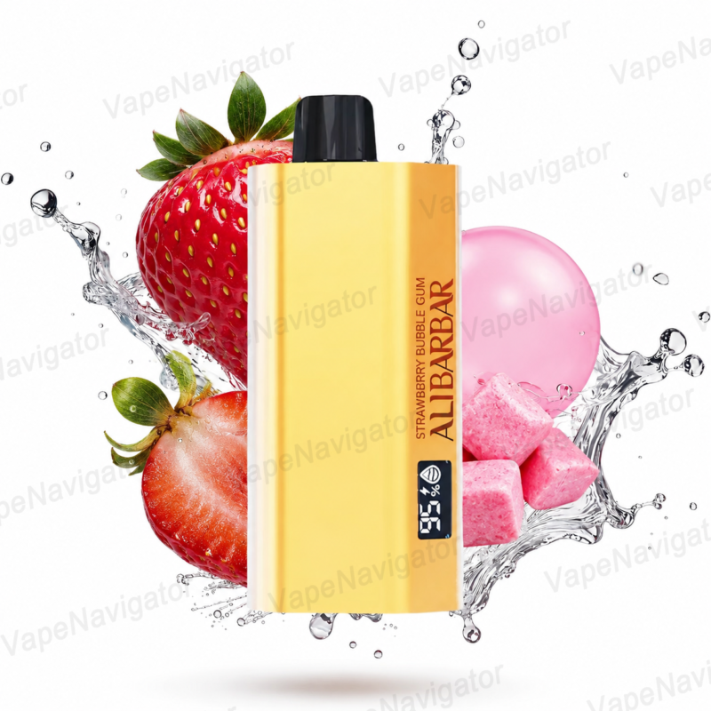 ALIBARBAR TEQ 12000 STRAWBERRY BUBBLE GUM Disposable Vape Australia